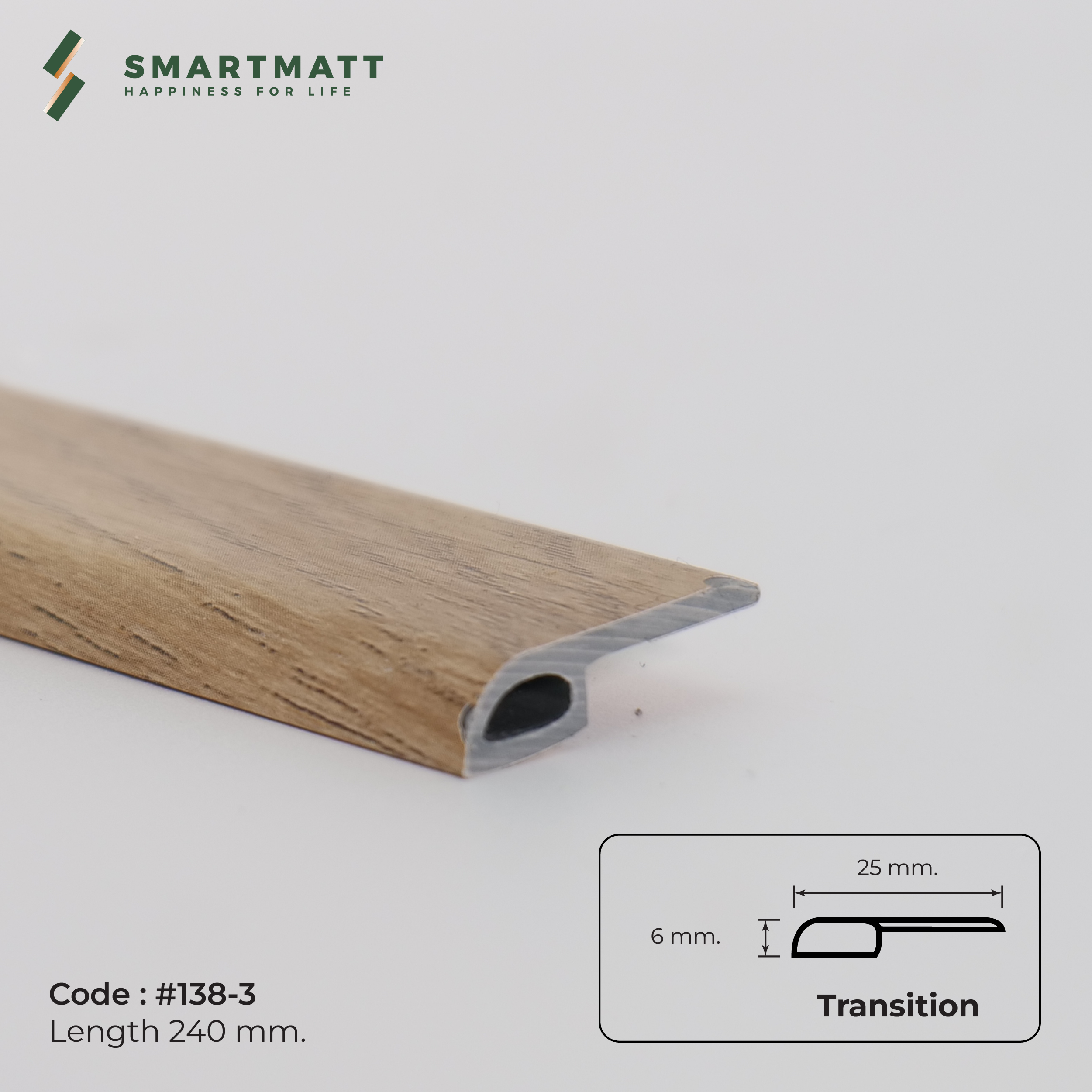 ตัวจบต่างระดับ(Transition) สี LM-138-3